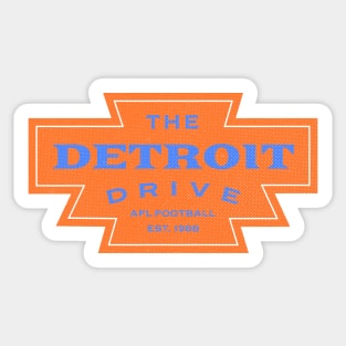 Defunct Detroit Drive Arena Football 1988 Sticker